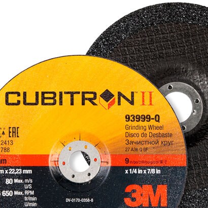 closeup image of a depressed center grinding wheel
