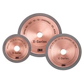 Three X-Series Diamond Grinding Wheels