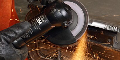 image of a grinder beveling
