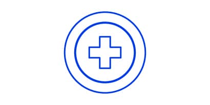 Icon of a medics cross in a circle for 3M repair masking.
