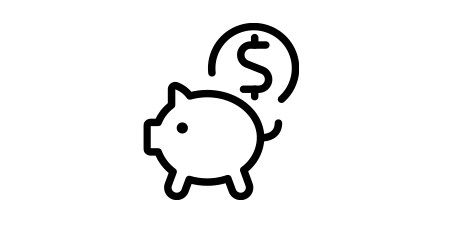 Icon showing reduced floor maintenance cost
