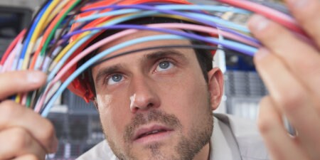 worker confused by unlabeled wires
