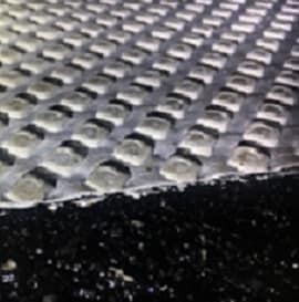 Zoomed-in shot of a durable road marking.