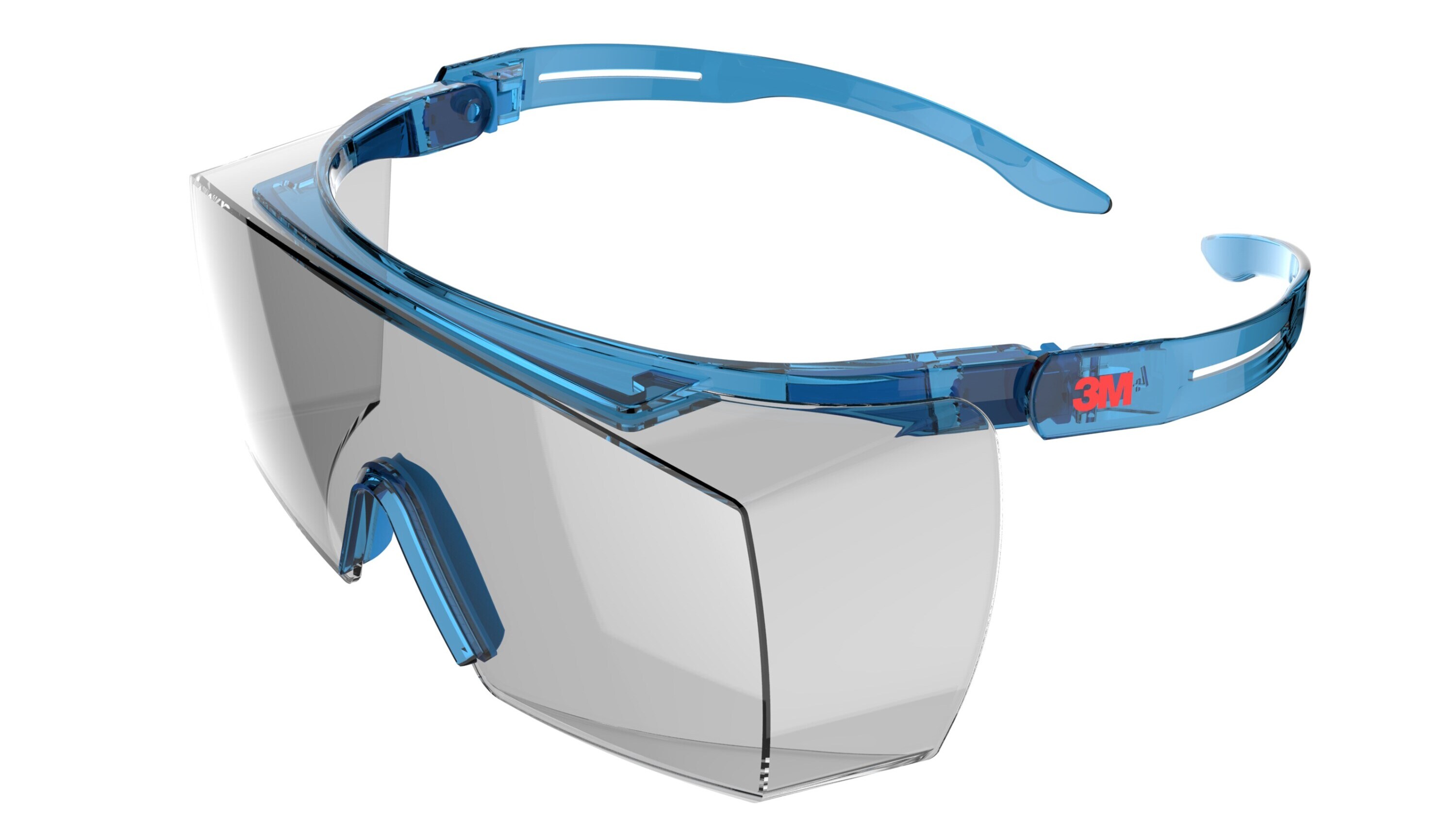 3M™ SecureFit™, SF3707SGAF-BLU, Blue/Blue, OTG Scotchgard™ Protector Lens