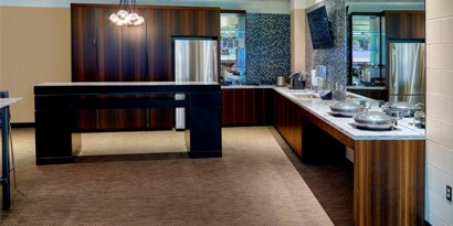 kitchen with a large countertop
