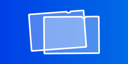 blue background with white rectangles
