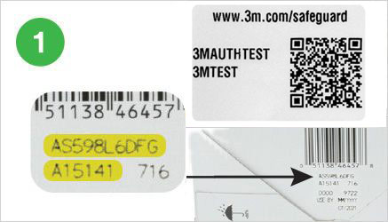Diagram of where to find unique 10-digit product code
