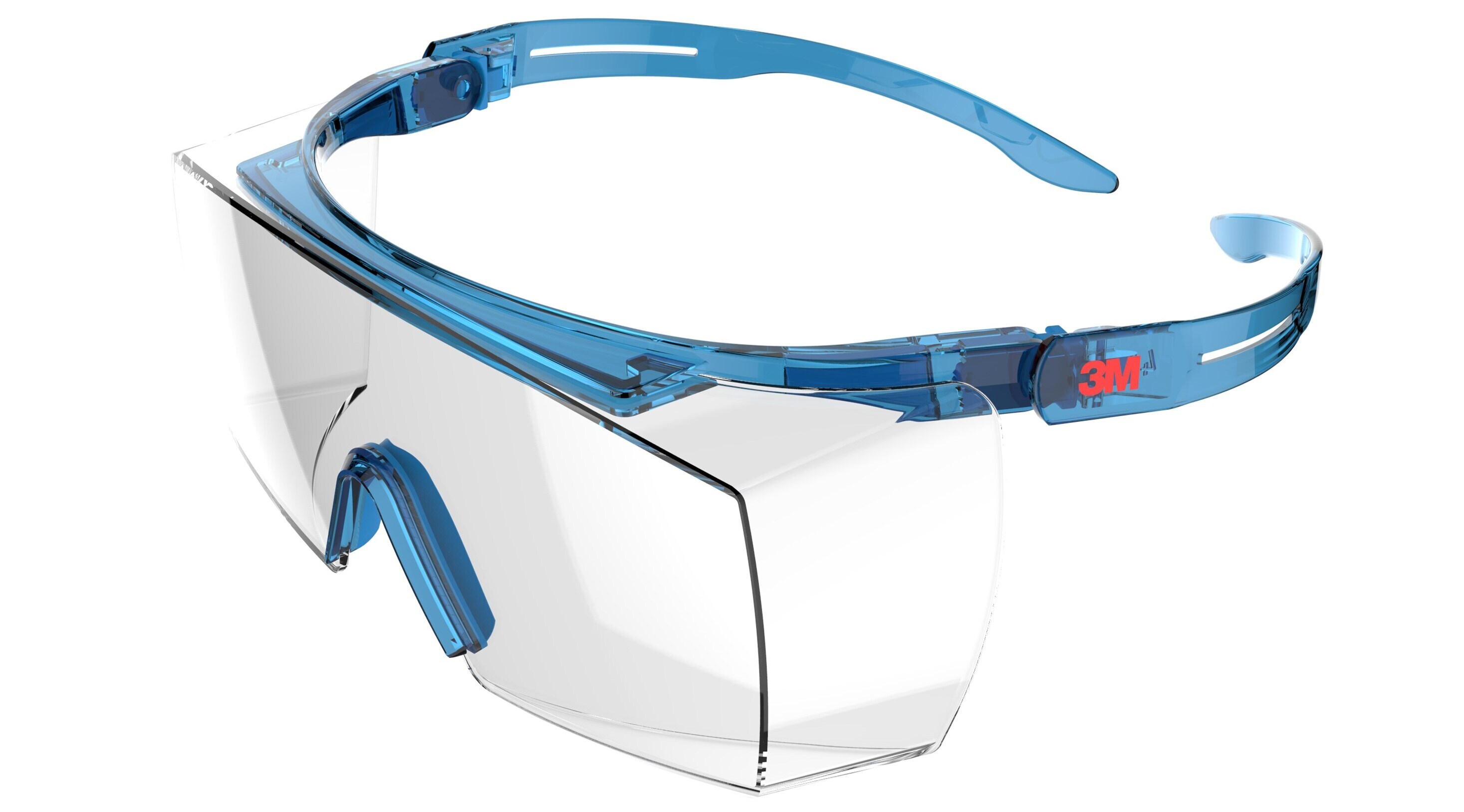3M™ SecureFit™ 300 Series, SF301SGAF-LBL, Ice Blue, Clear Scotchgard™ Protector