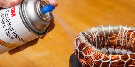 3M Electrical Aerosol being sprayed on product
