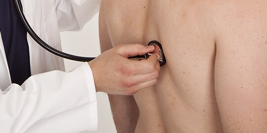 patient in a medical exam
