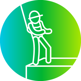 Icon of a worker working at heights