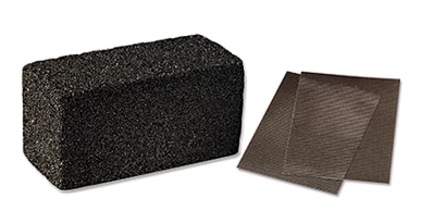 screens and bricks for commercial food service appliance cleaning
