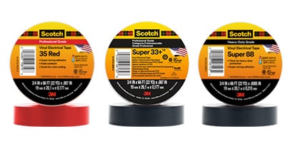 3M Professional Grade Vinyl Electrical Tape Family
