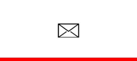 Mail icon on white background
