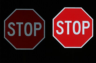 Brighter Signs Mean Safer Roads