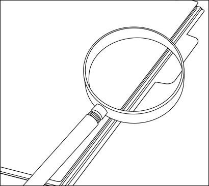 Illustration depcting looking at details

