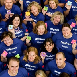 Volunteers for 3Mgives, our corporate giving program and platform
