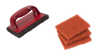 cleaning pads and holders for commercial kitchen cleaning
