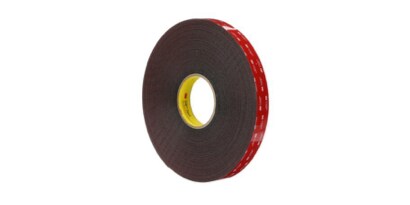 A roll of black and red tape
