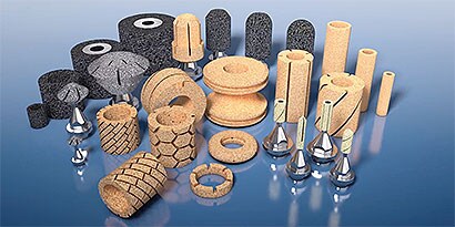 3D printed vitrified grinding wheels
