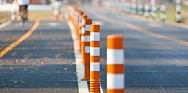 3M channelizers and delineators help designate safer spaces for pedestrians
