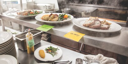 kitchen equipment being used effectively
