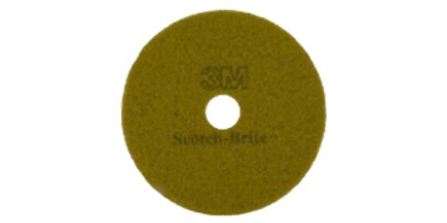yellow abrasive disc with a hole
