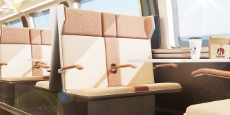 Passenger train interior train graphic film
