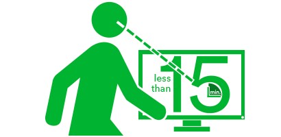 Infographic about how quickly visual hacking happens
