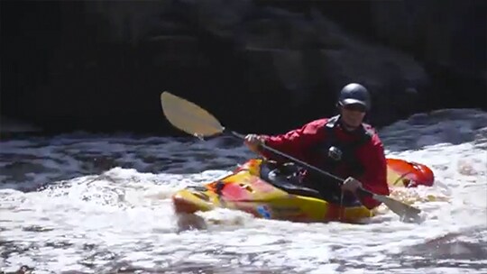 A person in a kayak
