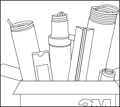 Illustration depicting various shipped products
