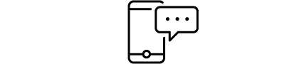 Phone icon with chat bubble
