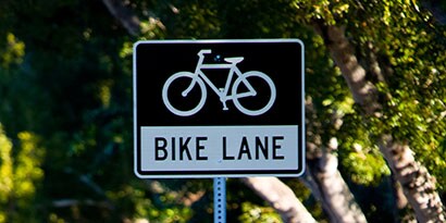 3M reflective sheeting for protected bike lanes
